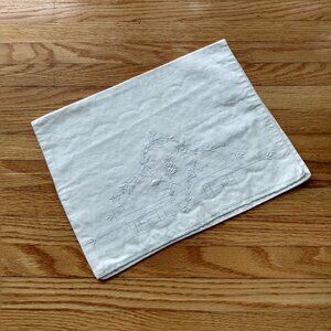 Vintage Handmade Embroidered Pillow Case Small Dainty Delicate